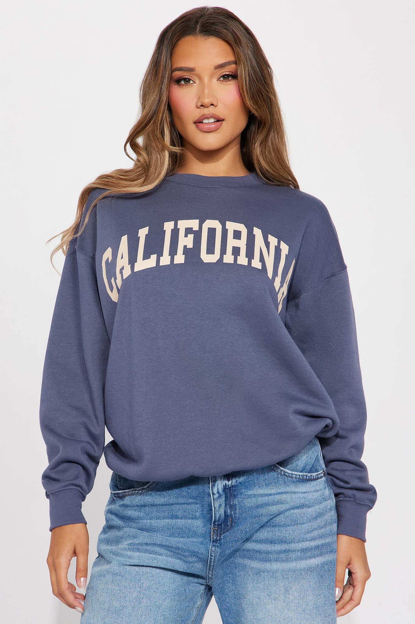 California Vintage Crew Neck Sweatshirt - Denim sold by Fashion Nova