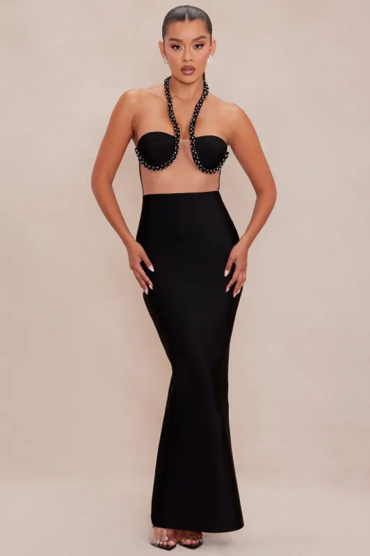Katherine Bandage Maxi Dress - Black sold by Fashion Nova