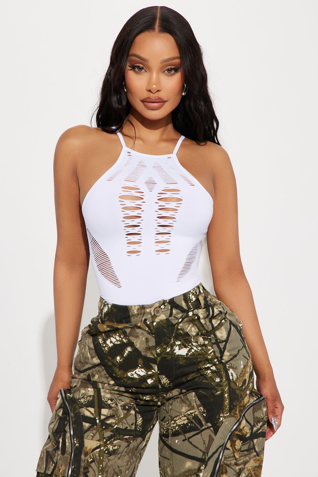Malika Seamless Bodysuit - White sold by Fashion Nova product image thumbnail 3