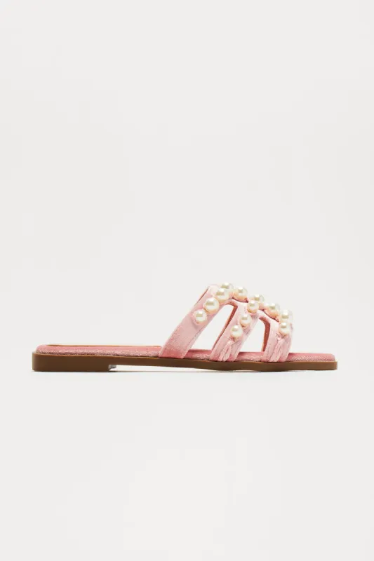 Tabitha Pearl Sandals - Pink sold by Fashion Nova