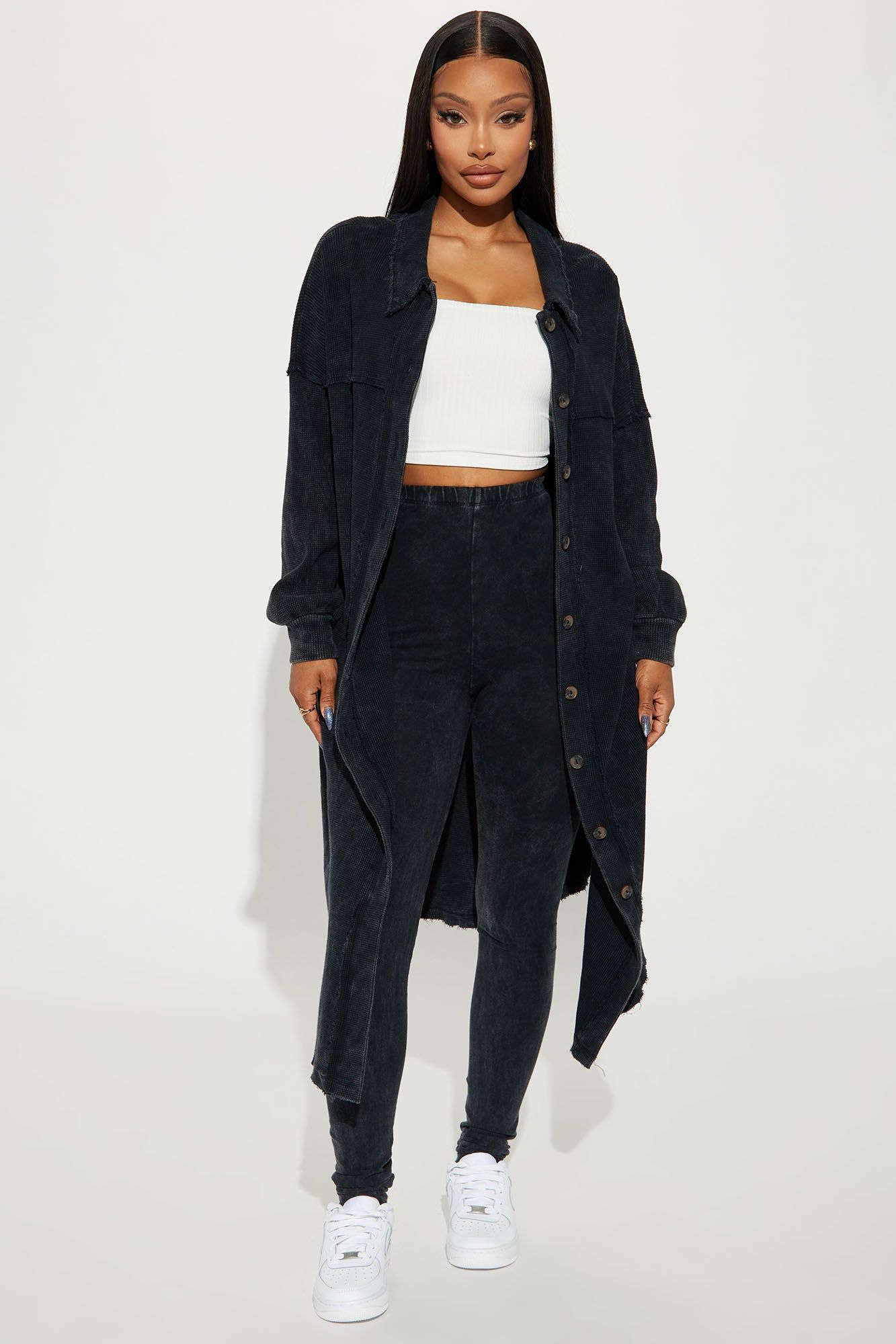 Cece Washed Legging Set - Black sold by Fashion Nova