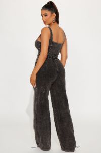 Keep It Up Jumpsuit - Charcoal sold by Fashion Nova