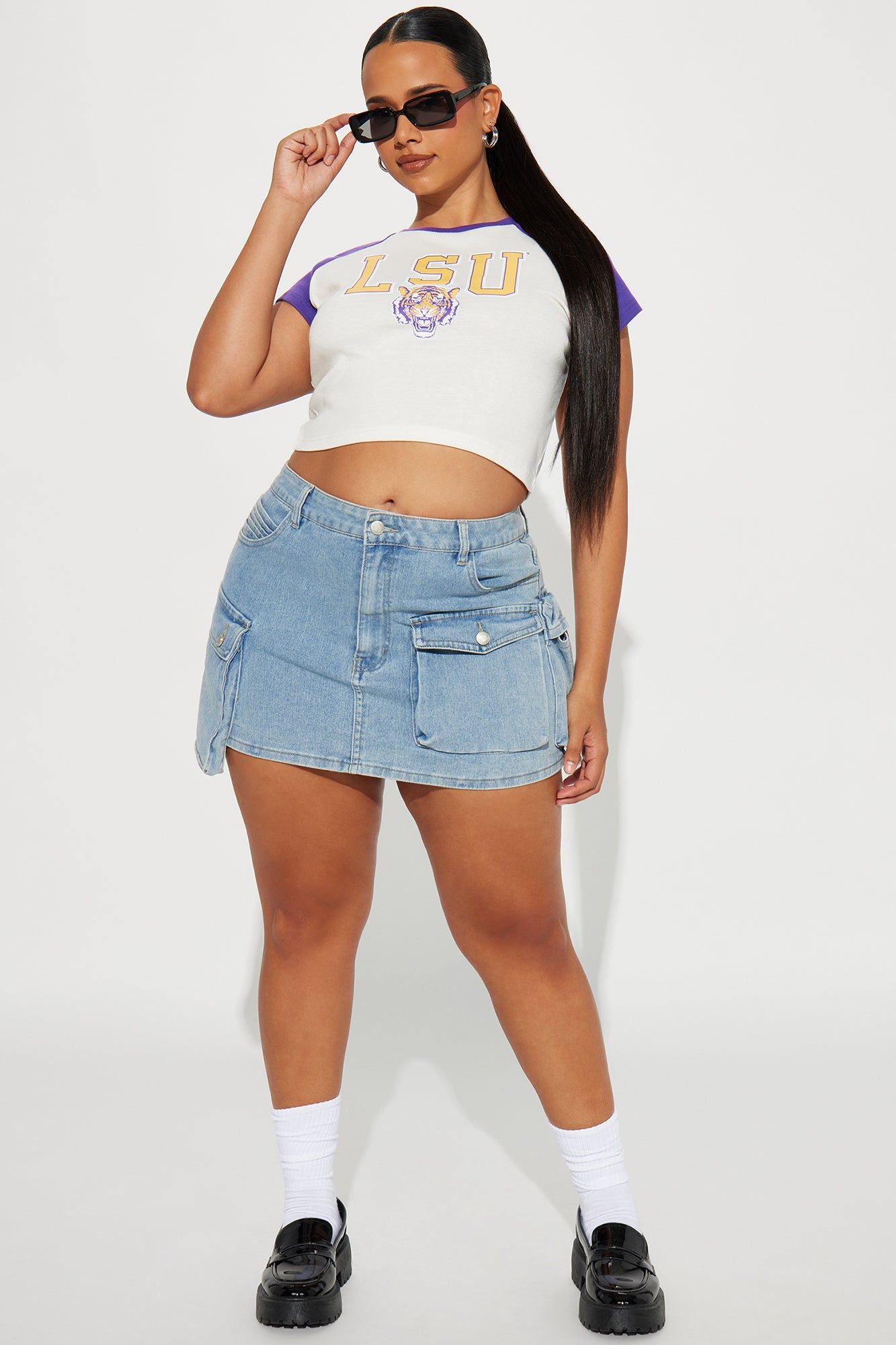 LSU Tigers Raglan Top - Purple sold by Fashion Nova product image thumbnail 6