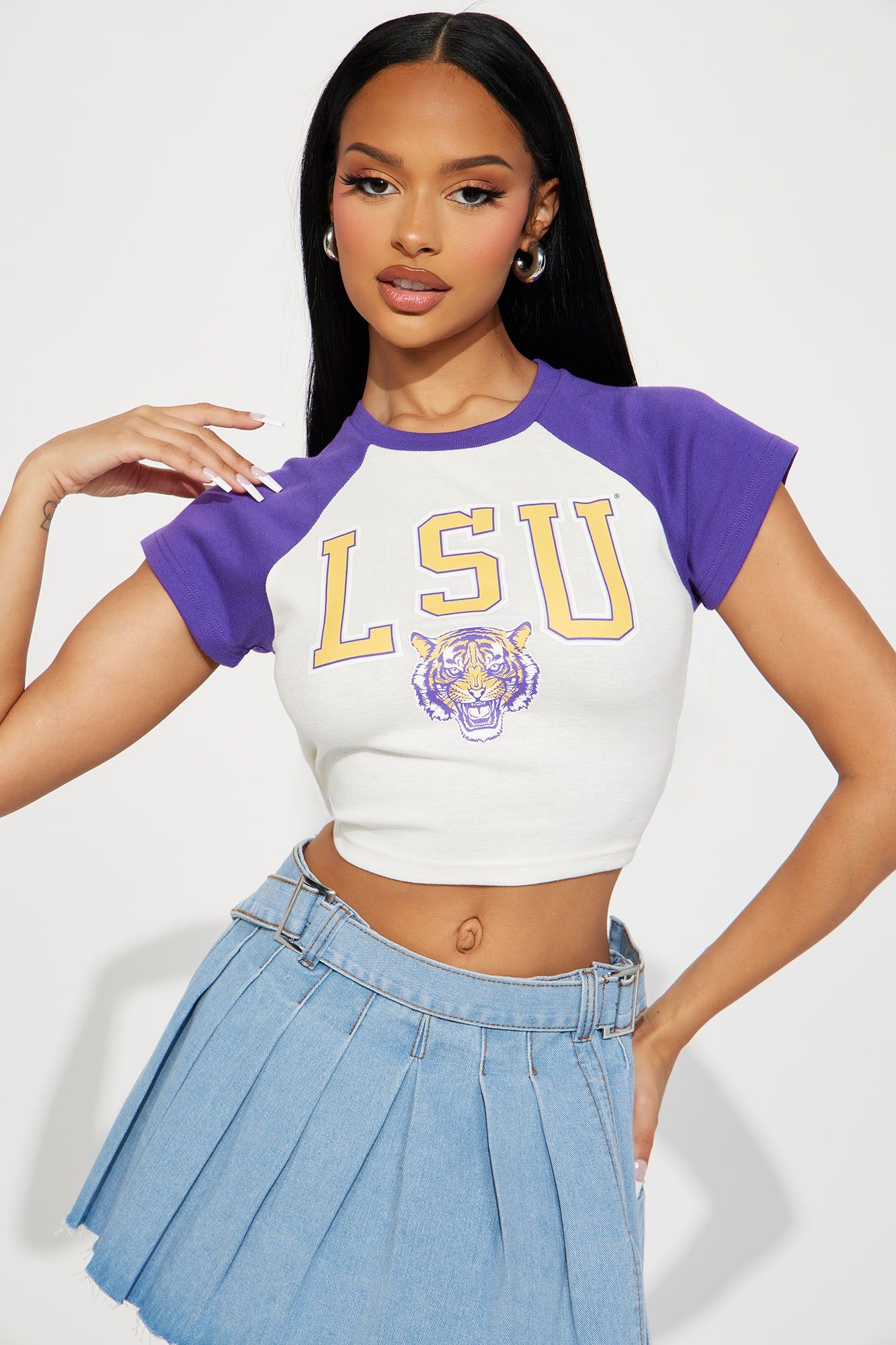 LSU Tigers Raglan Top - Purple sold by Fashion Nova