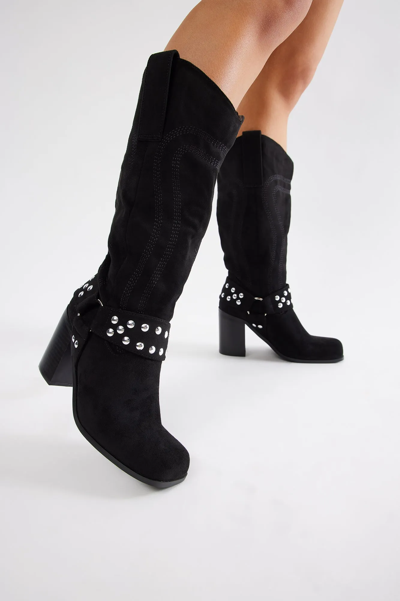 Free Riders Cowboy Boots - Black sold by Fashion Nova product image thumbnail 2