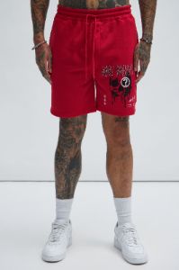 Lost Sweatshorts - Red sold by Fashion Nova