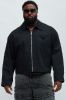 Bordeaux Cropped Chore Jacket - Black sold by Fashion Nova