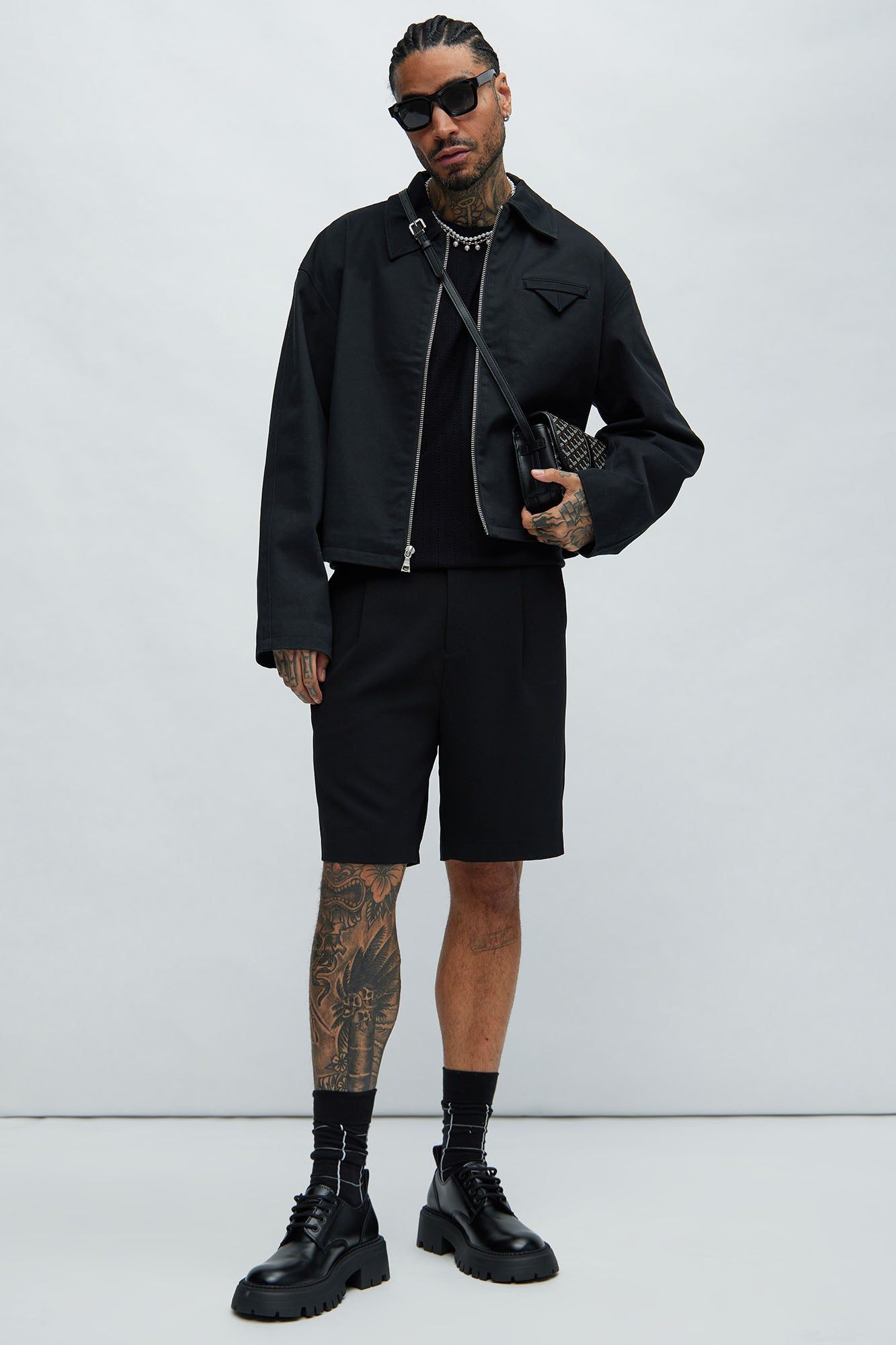 Bordeaux Cropped Chore Jacket - Black sold by Fashion Nova product image thumbnail 2