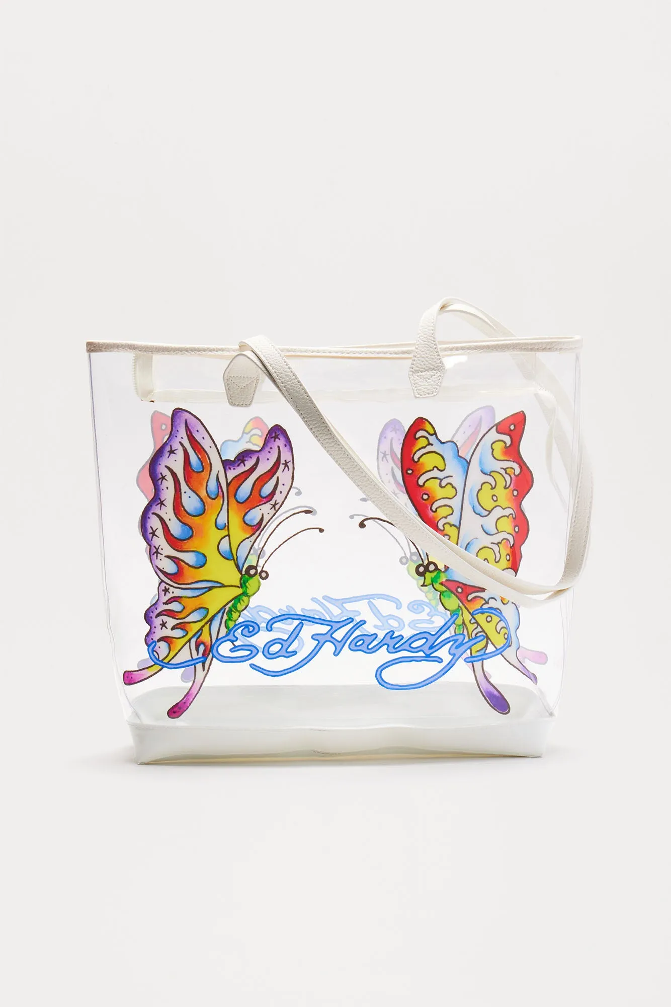 Ed Hardy Butterfly Clear Tote Bag - Purple/combo sold by Fashion Nova product image thumbnail 3