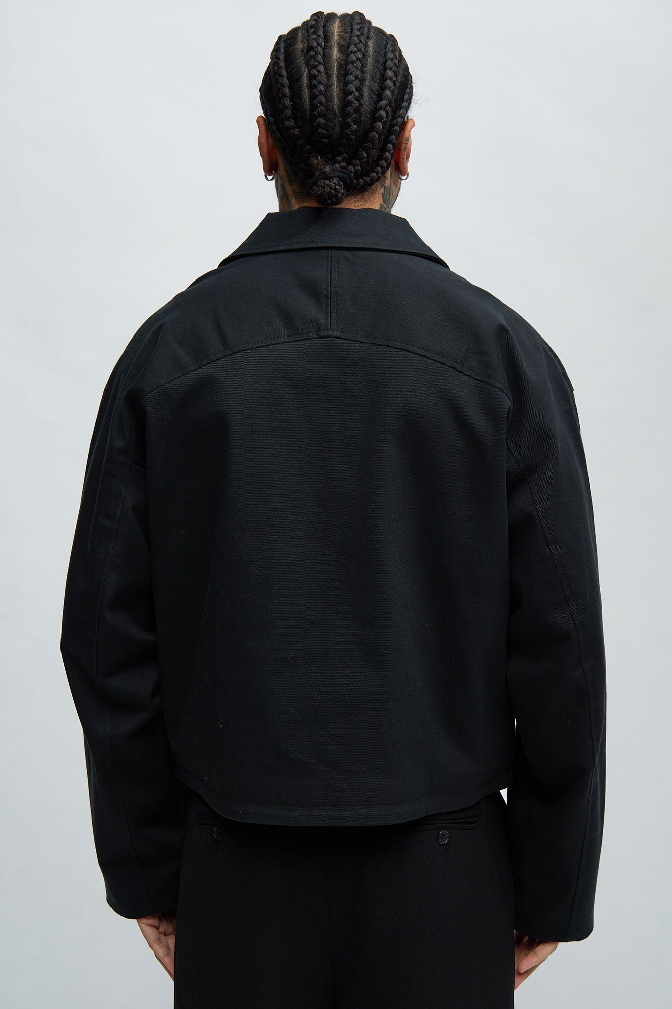 Bordeaux Cropped Chore Jacket - Black sold by Fashion Nova product image thumbnail 4