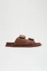 Weekend Moves Slides - Chocolate sold by Fashion Nova
