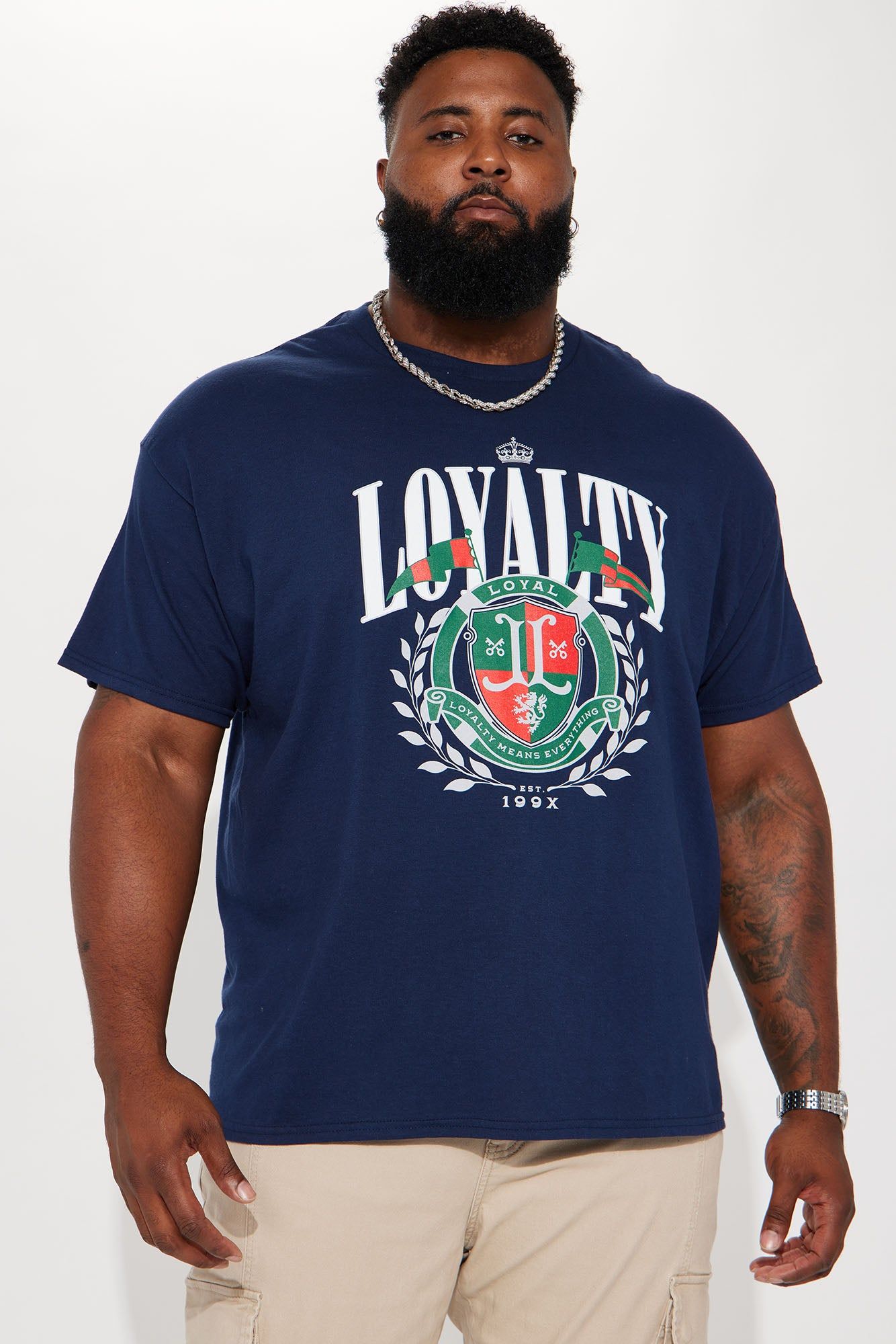 Loyal Means Everything Short Sleeve Tee - Navy sold by Fashion Nova product image thumbnail 2