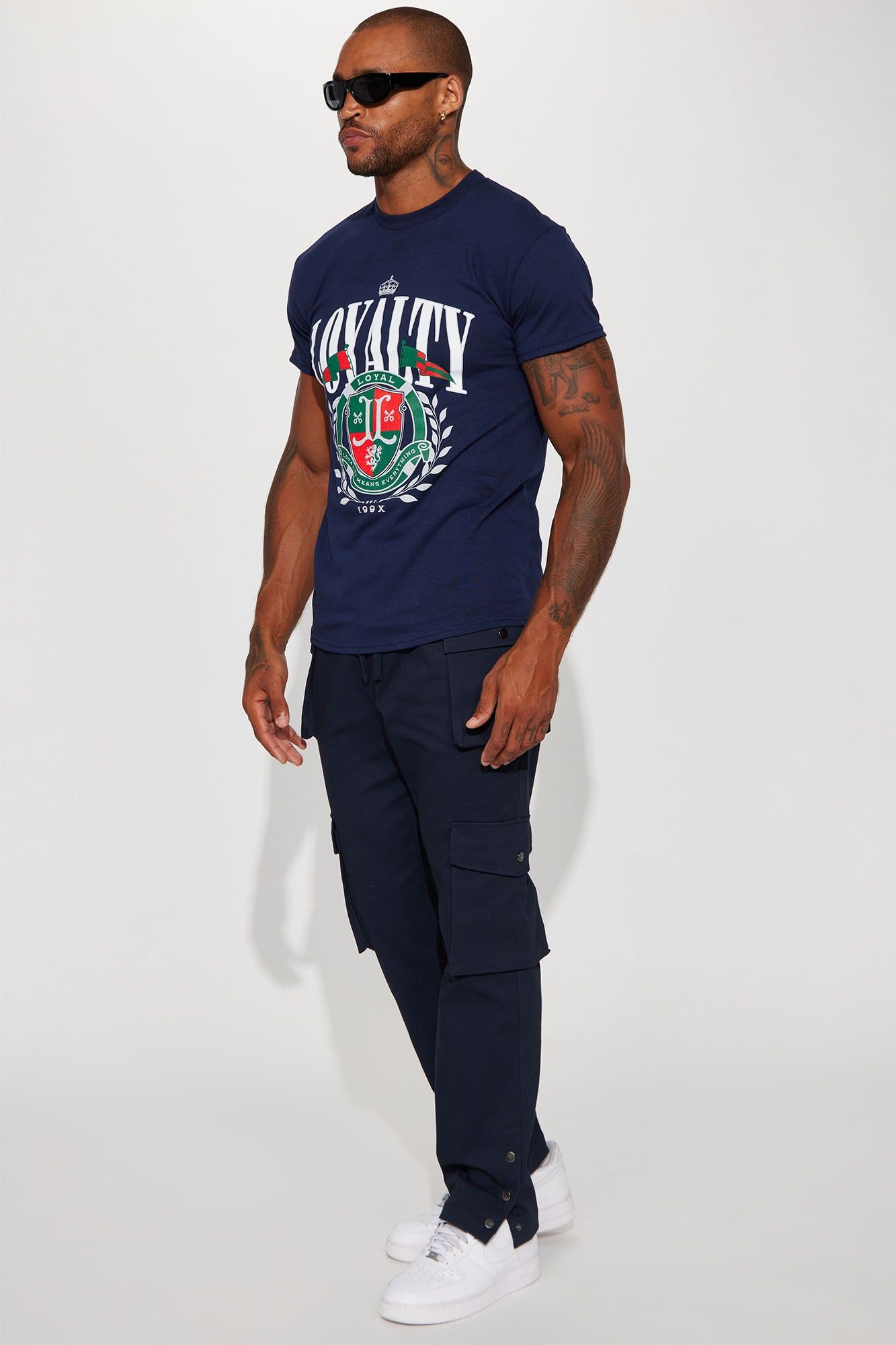 Loyal Means Everything Short Sleeve Tee - Navy sold by Fashion Nova product image thumbnail 3