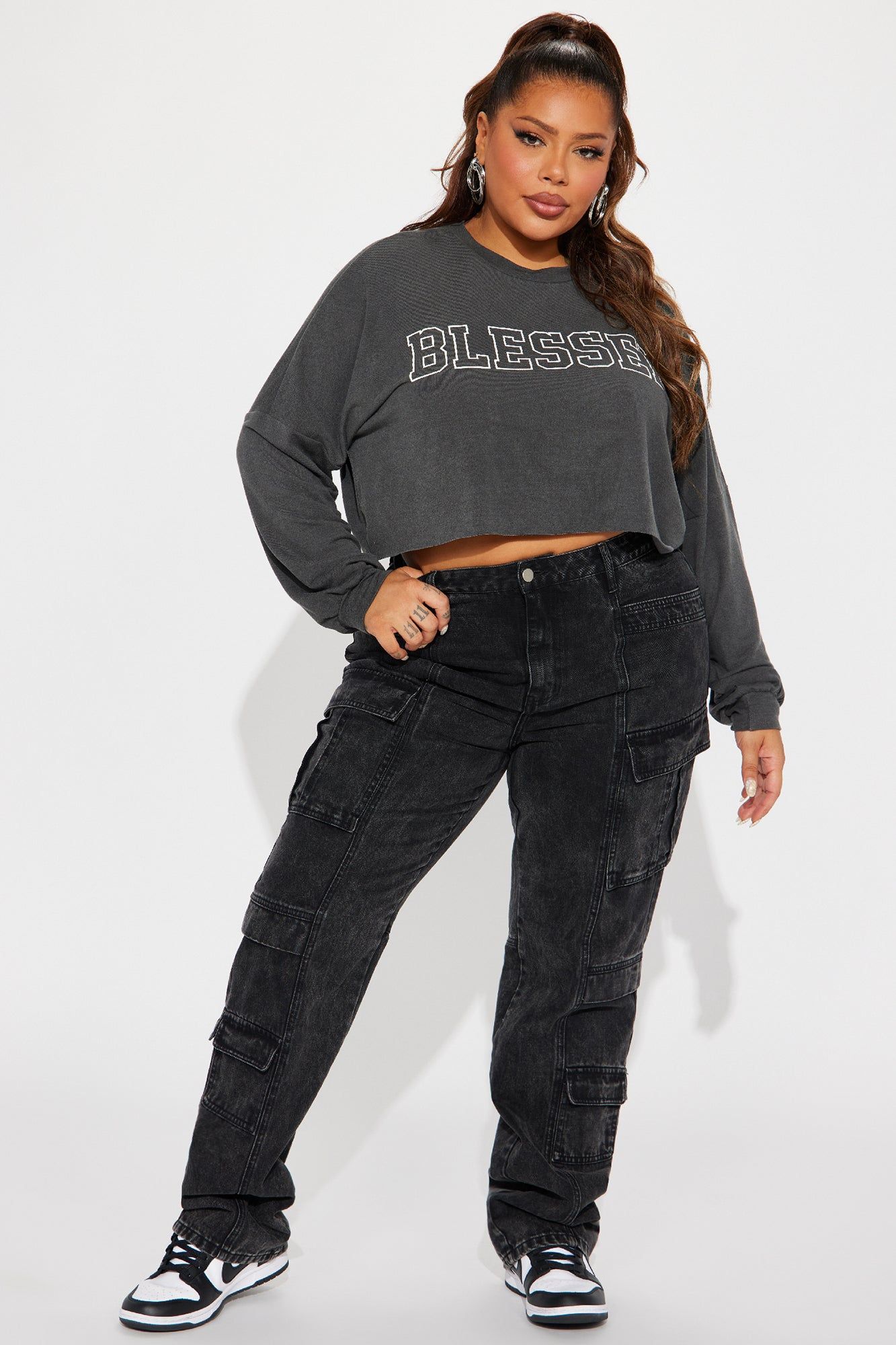 Stay Blessed Washed Graphic Tee - Charcoal sold by Fashion Nova product image thumbnail 5