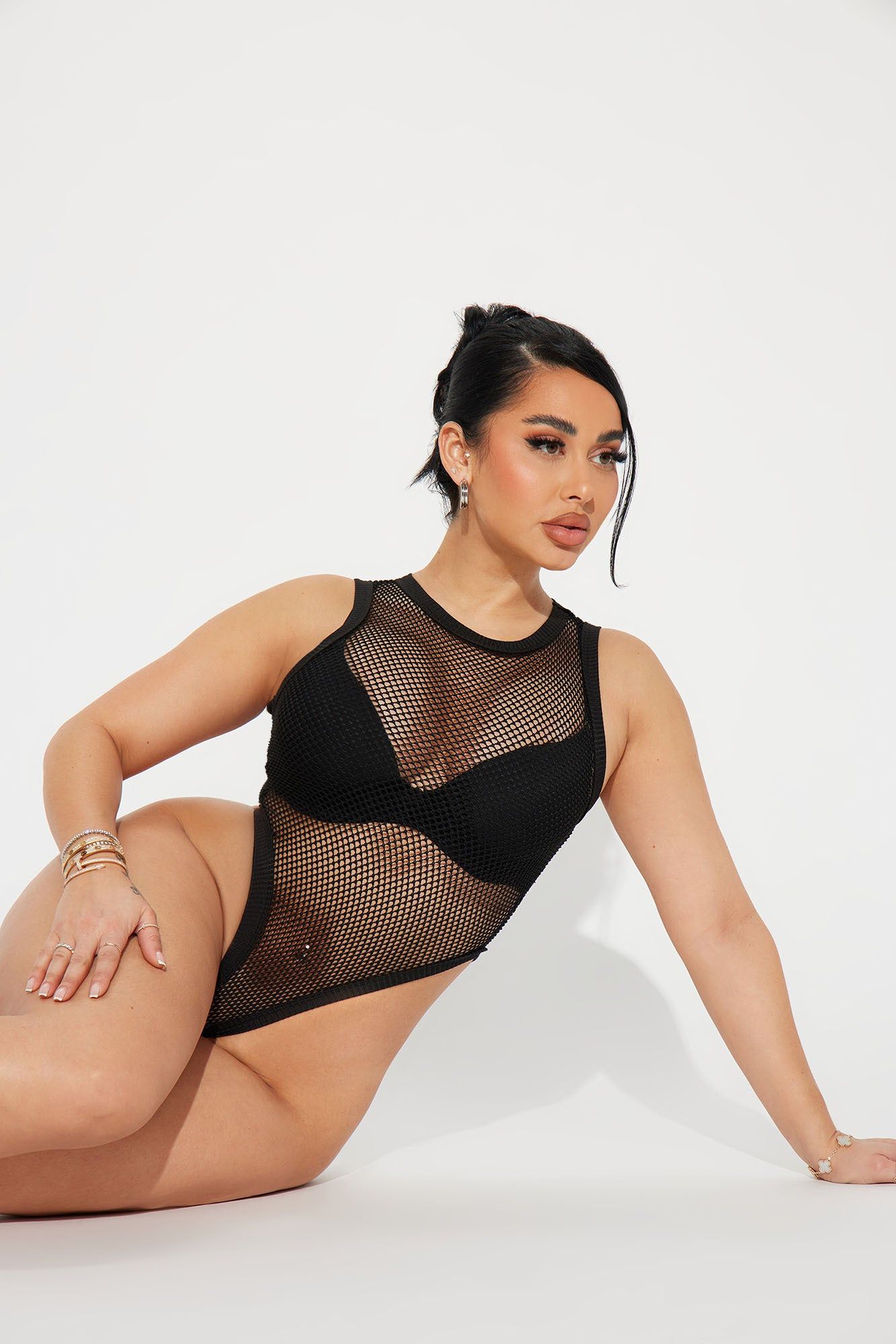 I Do It Better High Cut Bodysuit - Black sold by Fashion Nova