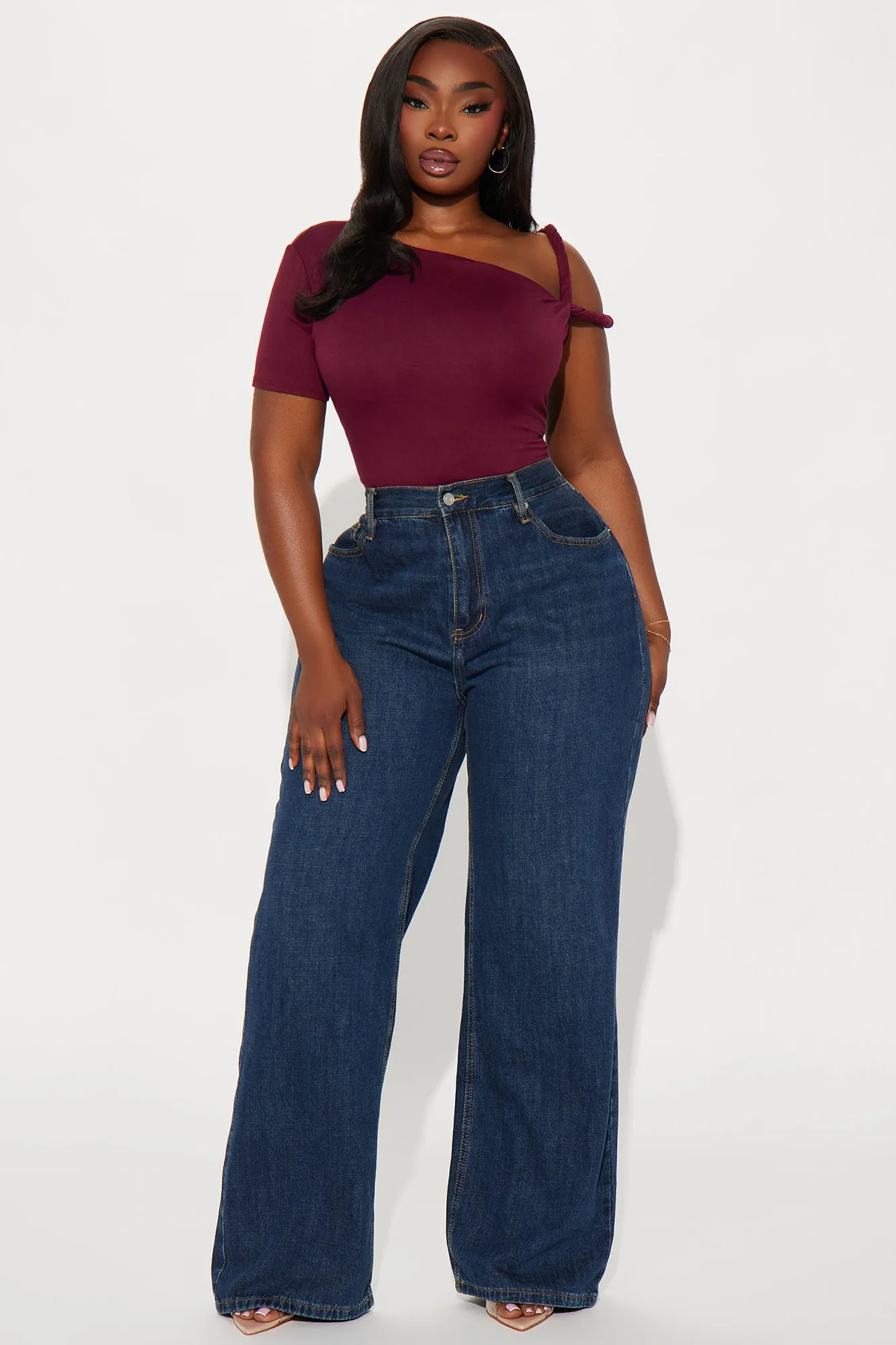 Kendra One Shoulder Top - Wine sold by Fashion Nova product image thumbnail 5