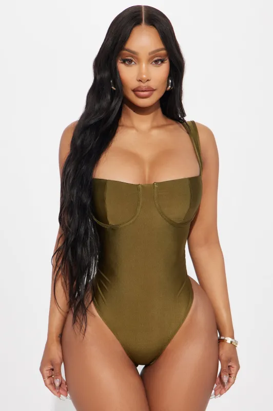 Better Like This Bodysuit - Olive sold by Fashion Nova