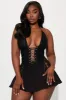 Heat Of The Moment Halter Top - Black sold by Fashion Nova