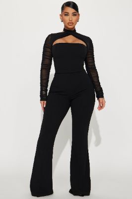 Do It For You Jumpsuit  - Black sold by Fashion Nova
