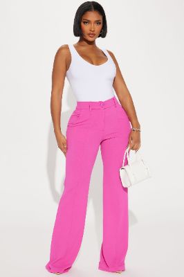 Heidi Wide Leg Trouser - Fuchsia sold by Fashion Nova