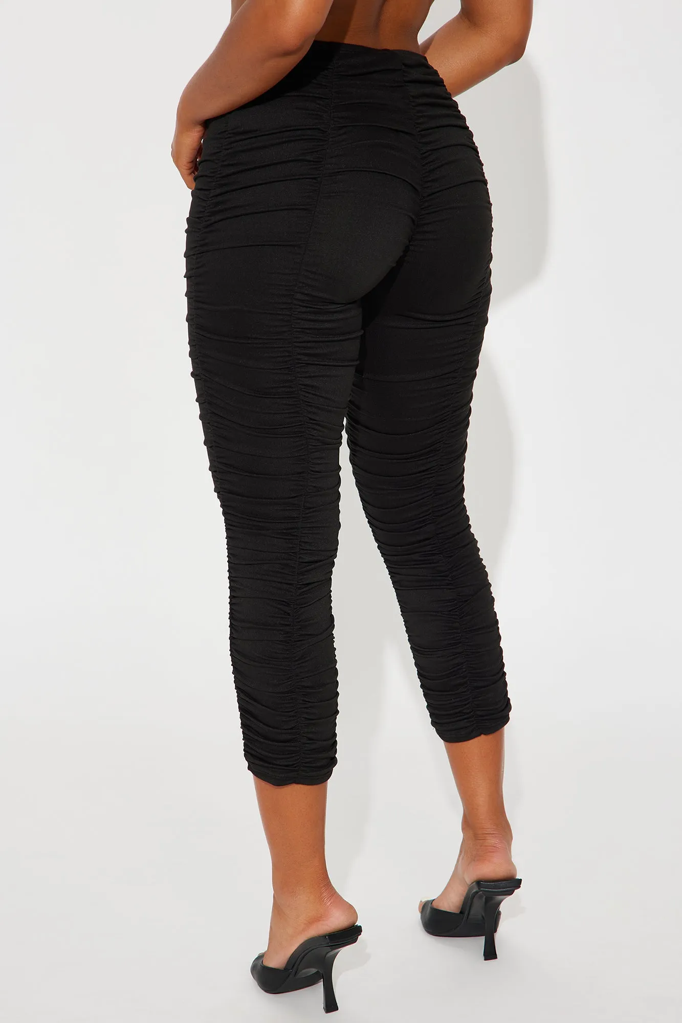 Take What's Yours Ruched Capri Legging - Black sold by Fashion Nova product image thumbnail 3