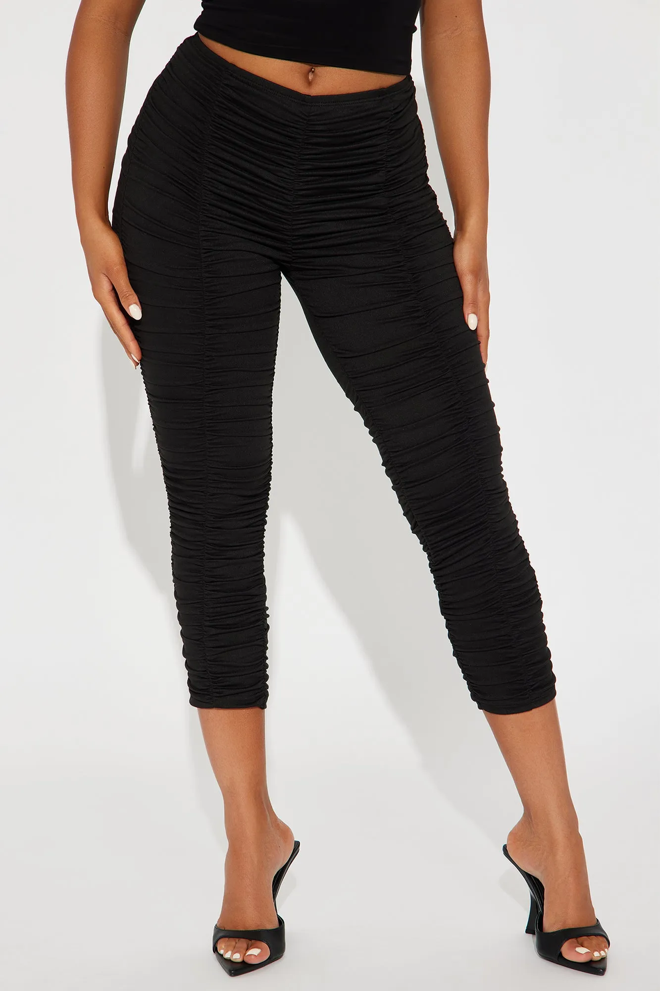 Take What's Yours Ruched Capri Legging - Black sold by Fashion Nova product image thumbnail 2
