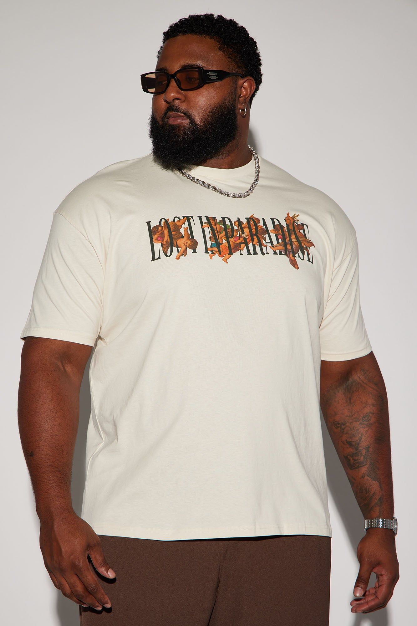 Lost Paradise Angels Short Sleeve Tee - Off White sold by Fashion Nova product image thumbnail 4