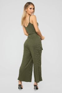 Amsterdam Ribbed Jumpsuit - Olive sold by Fashion Nova