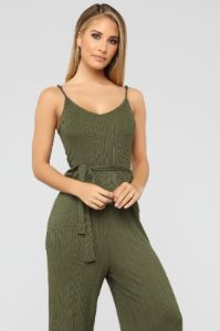 Amsterdam Ribbed Jumpsuit - Olive sold by Fashion Nova