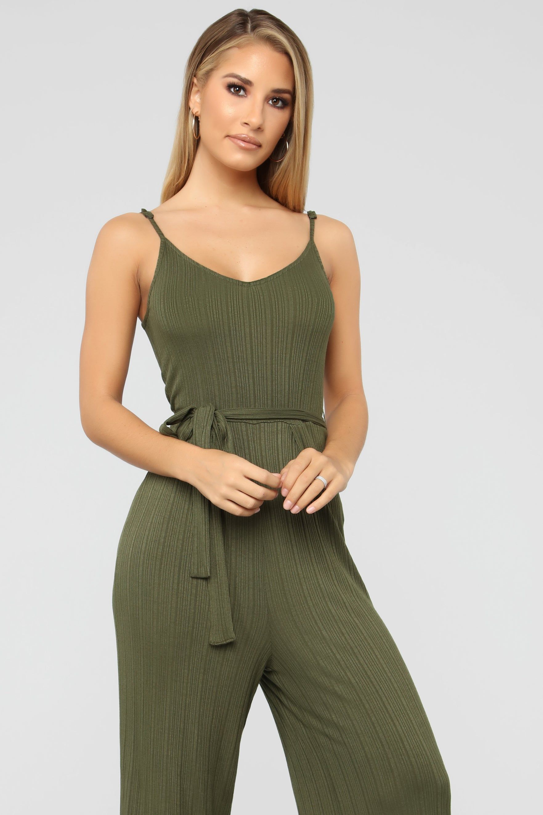 Amsterdam Ribbed Jumpsuit - Olive sold by Fashion Nova product image thumbnail 2