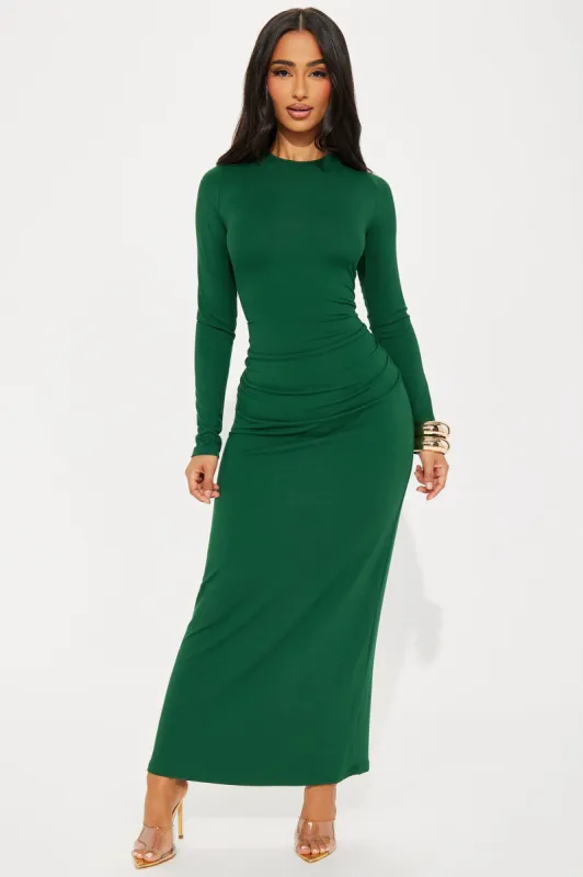 Secretly Sexy Maxi Dress - Hunter sold by Fashion Nova