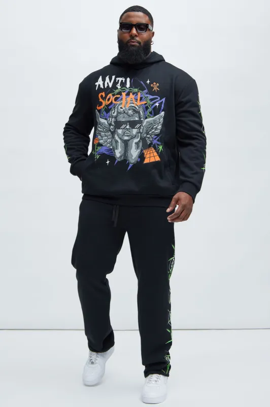 Love The Hate Sweatpants - Black sold by Fashion Nova