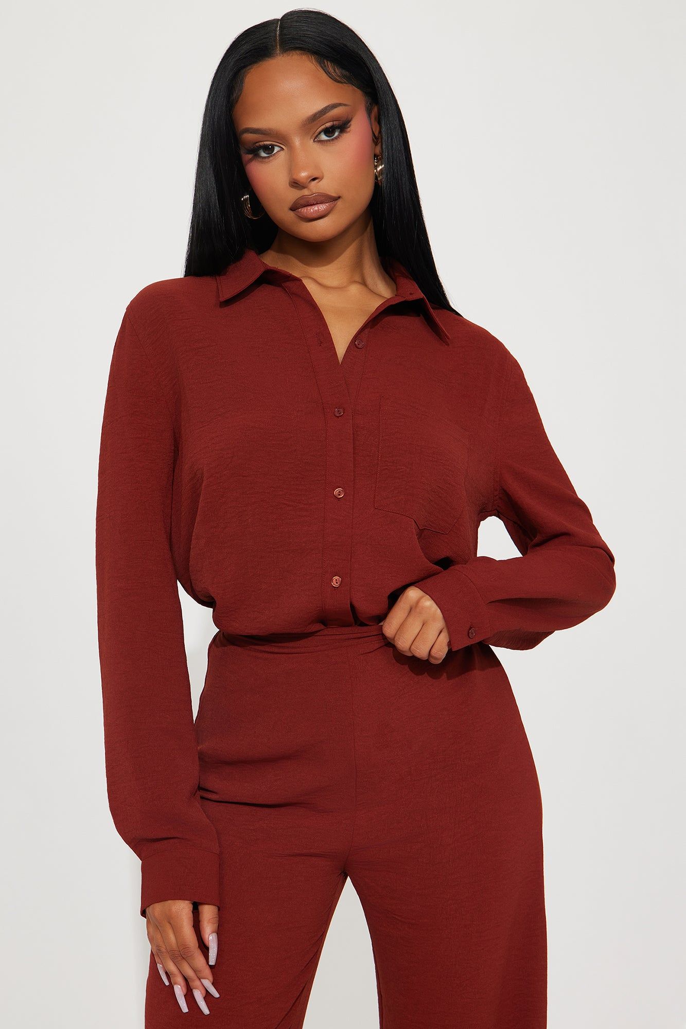 Makenzie Pant Set - Rust sold by Fashion Nova product image thumbnail 2