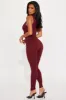 Johanna Seamless Jumpsuit - Burgundy sold by Fashion Nova