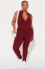 Johanna Seamless Jumpsuit - Burgundy sold by Fashion Nova