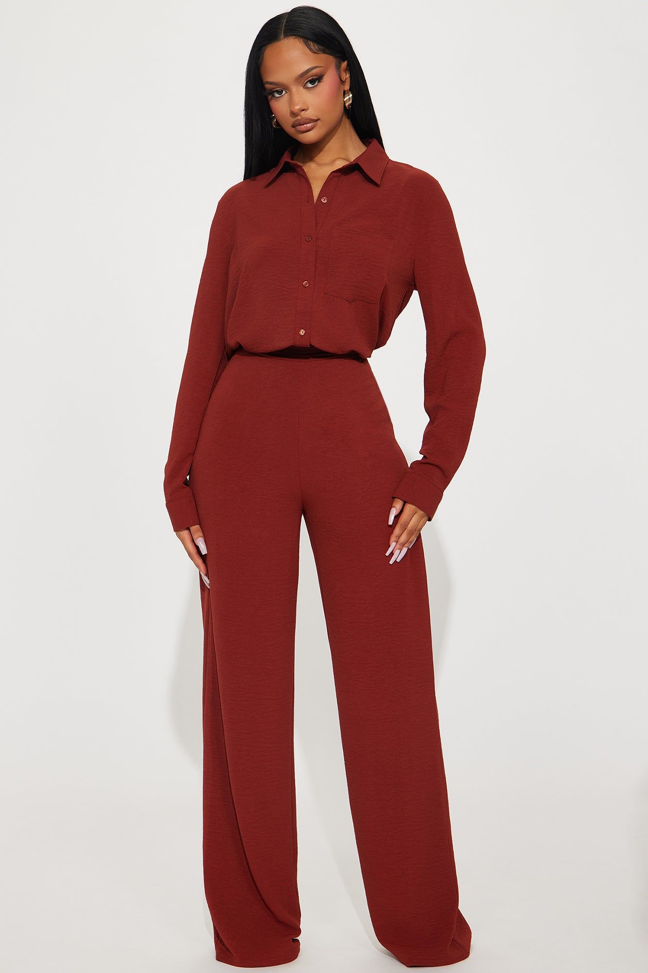 Makenzie Pant Set - Rust sold by Fashion Nova