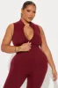 Johanna Seamless Jumpsuit - Burgundy sold by Fashion Nova