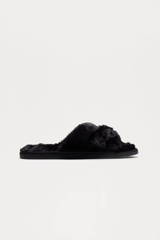 Sweet Dreams Slippers - Black sold by Fashion Nova
