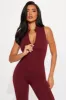 Johanna Seamless Jumpsuit - Burgundy sold by Fashion Nova