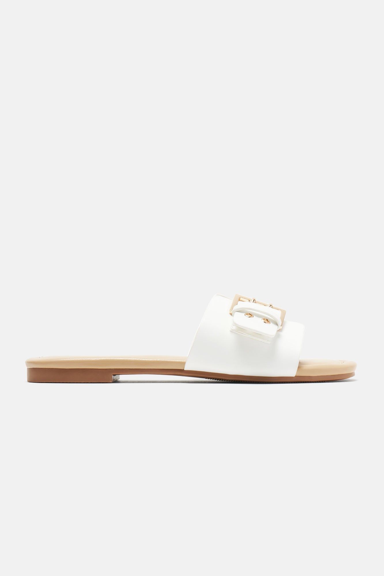Outside The Office Flat Sandals - White sold by Fashion Nova product image thumbnail 5