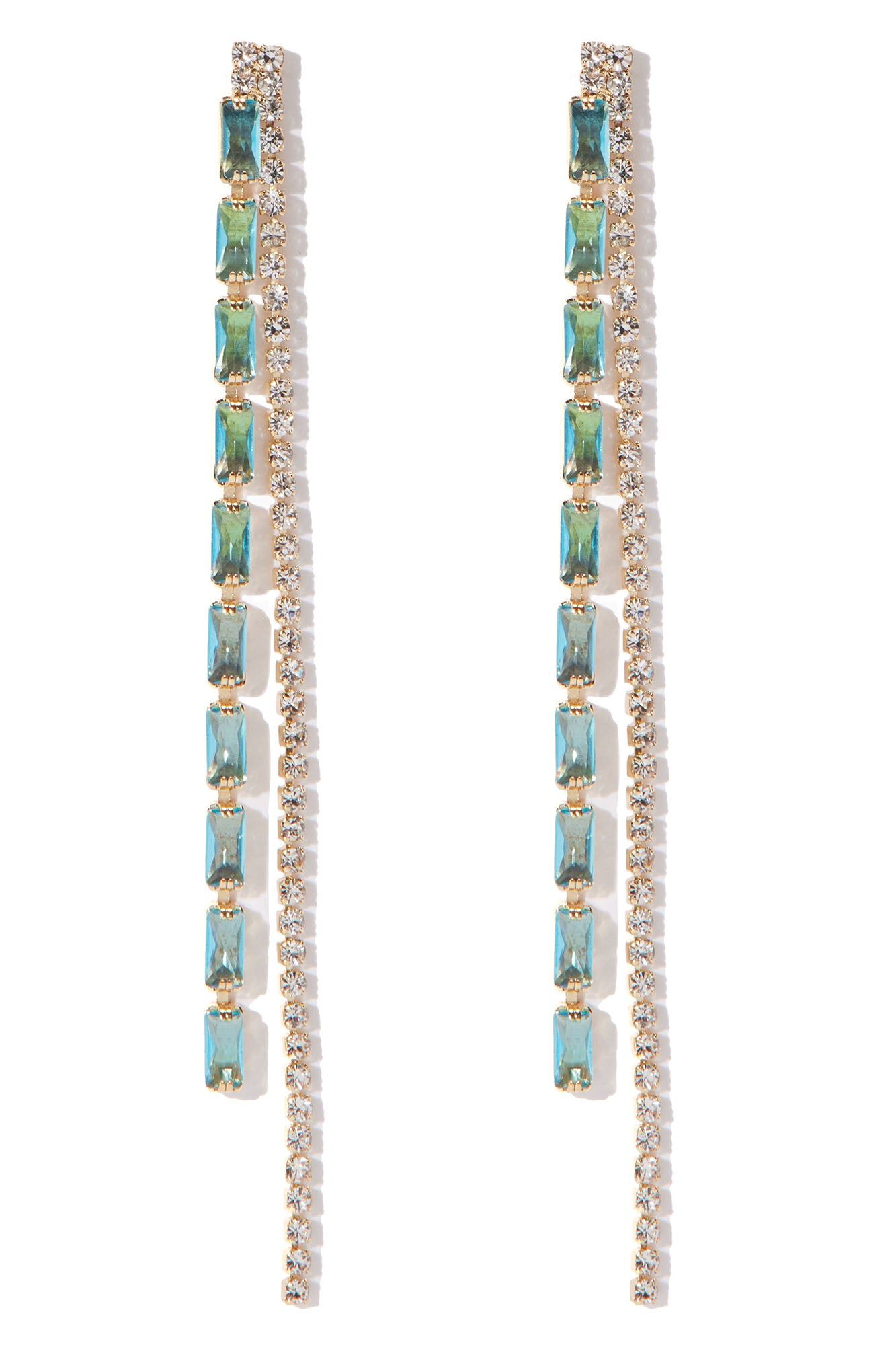 Date Night Downtown Earrings - Aqua sold by Fashion Nova product image thumbnail 3