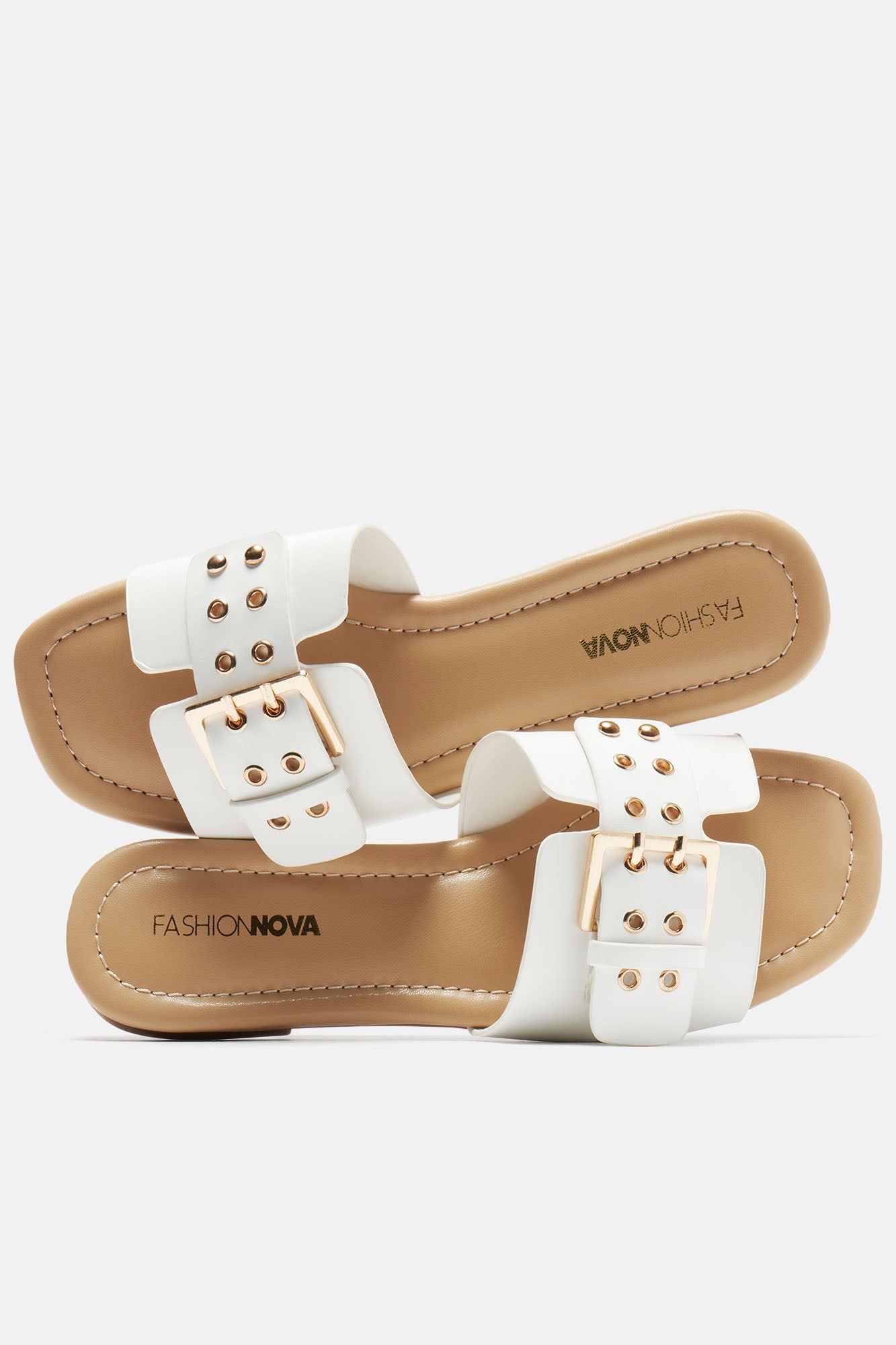 Outside The Office Flat Sandals - White sold by Fashion Nova product image thumbnail 4