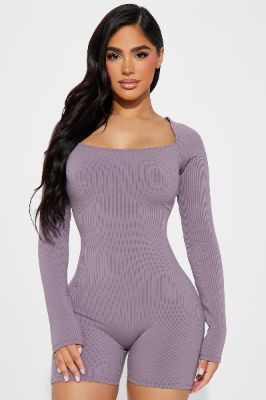 Dalia Snatched Romper - Bark Brown sold by Fashion Nova