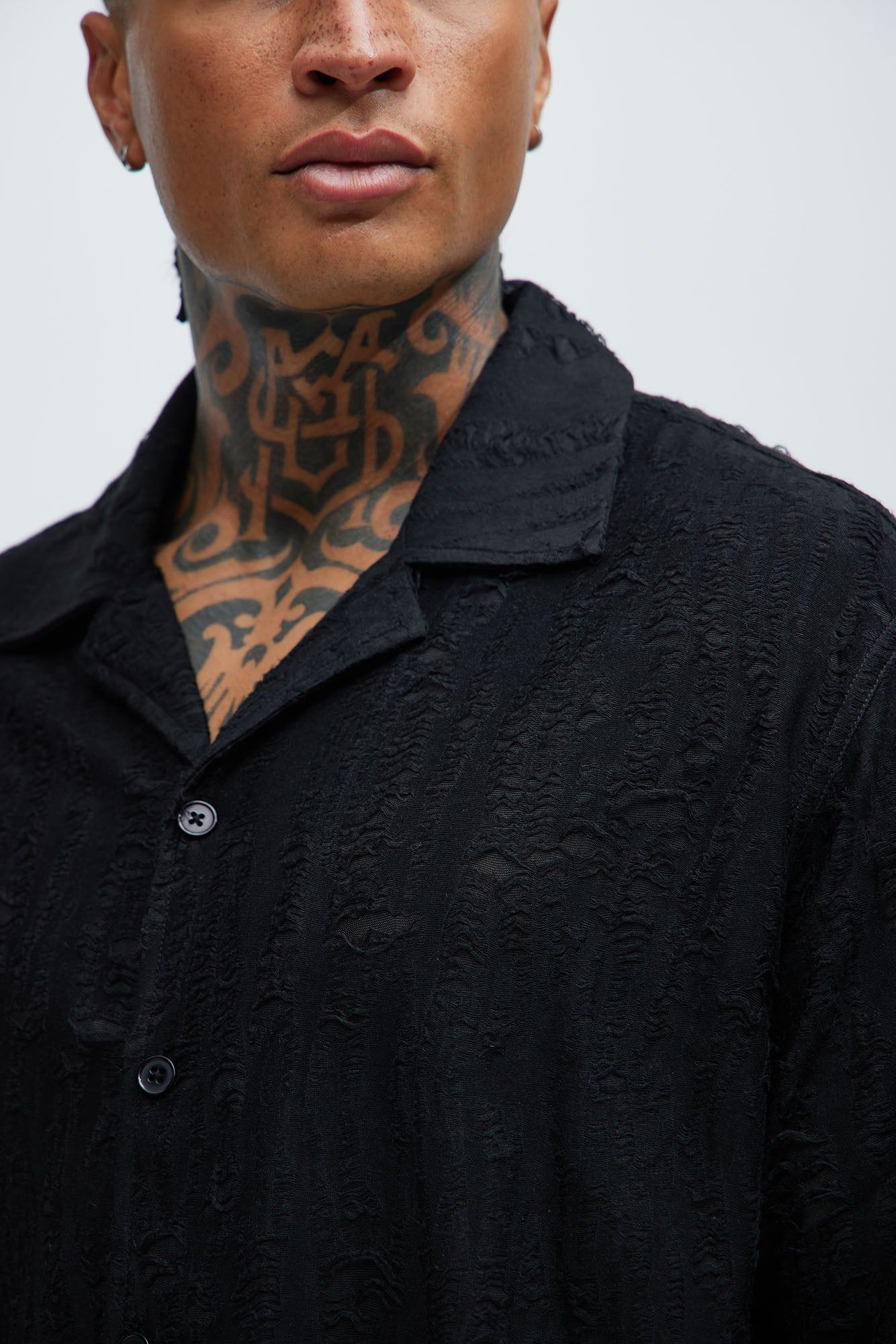 Lynx Textured Shirt - Black sold by Fashion Nova product image thumbnail 3