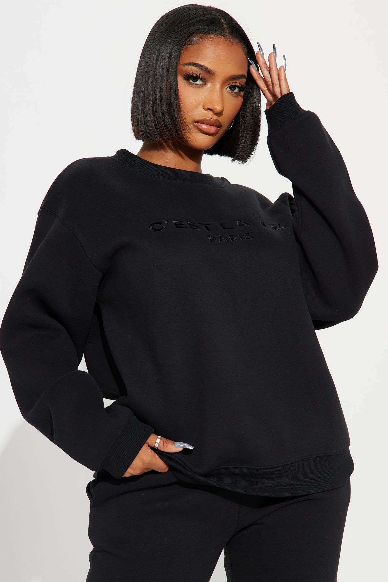 C’est La Vie Sweatpant Set - Black sold by Fashion Nova product image thumbnail 2