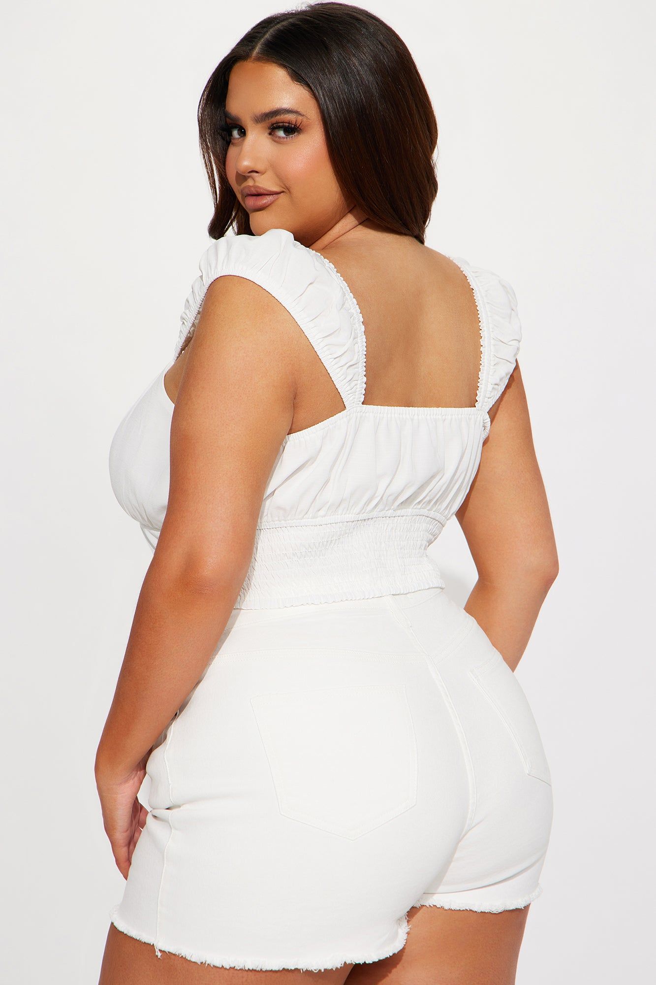 In Between Us Linen Corset Top - White sold by Fashion Nova product image thumbnail 6
