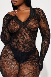 Feel The Fire Bodystocking - Black sold by Fashion Nova