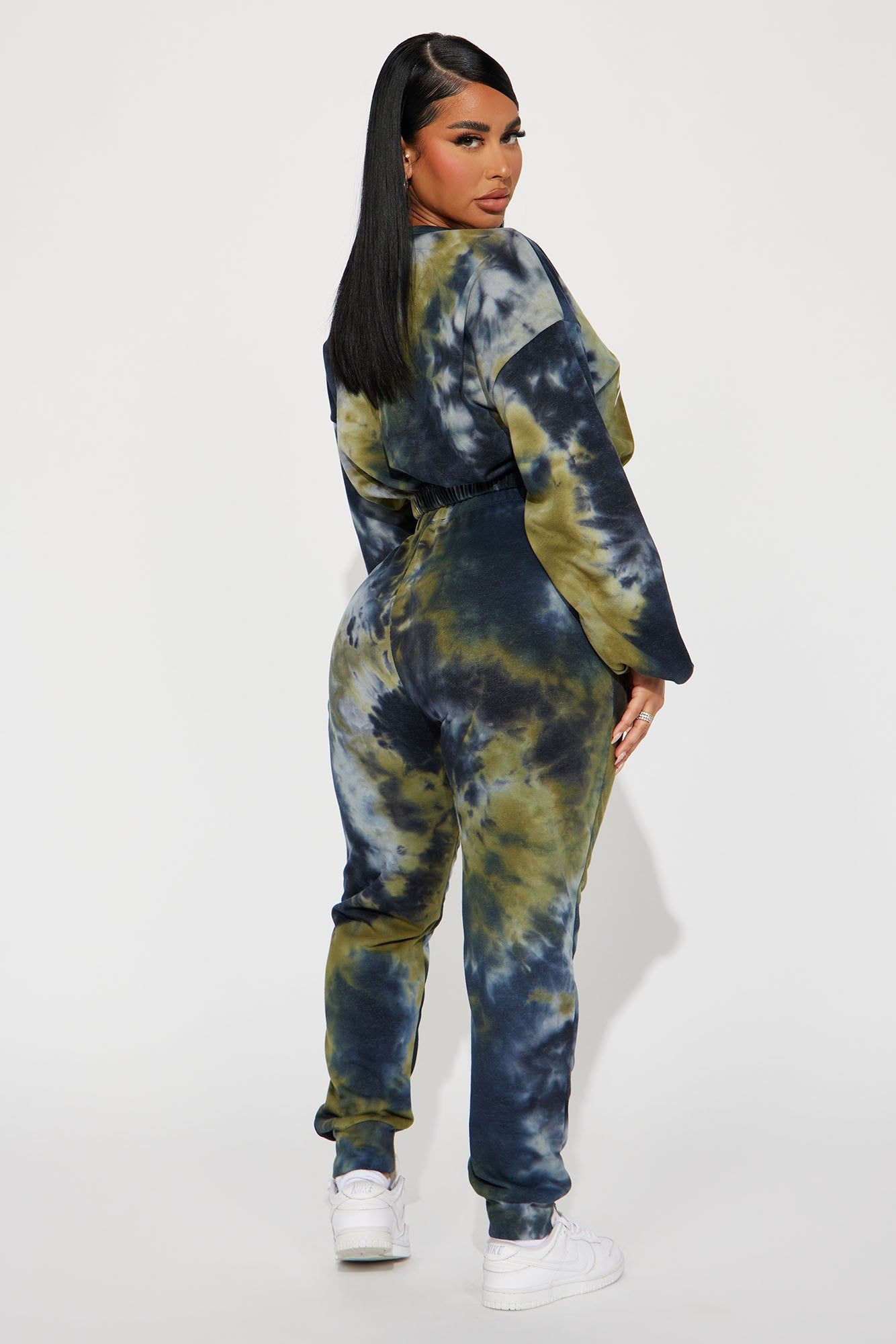 Los Angeles Tie Dye Jogger Set - Olive/combo sold by Fashion Nova product image thumbnail 4