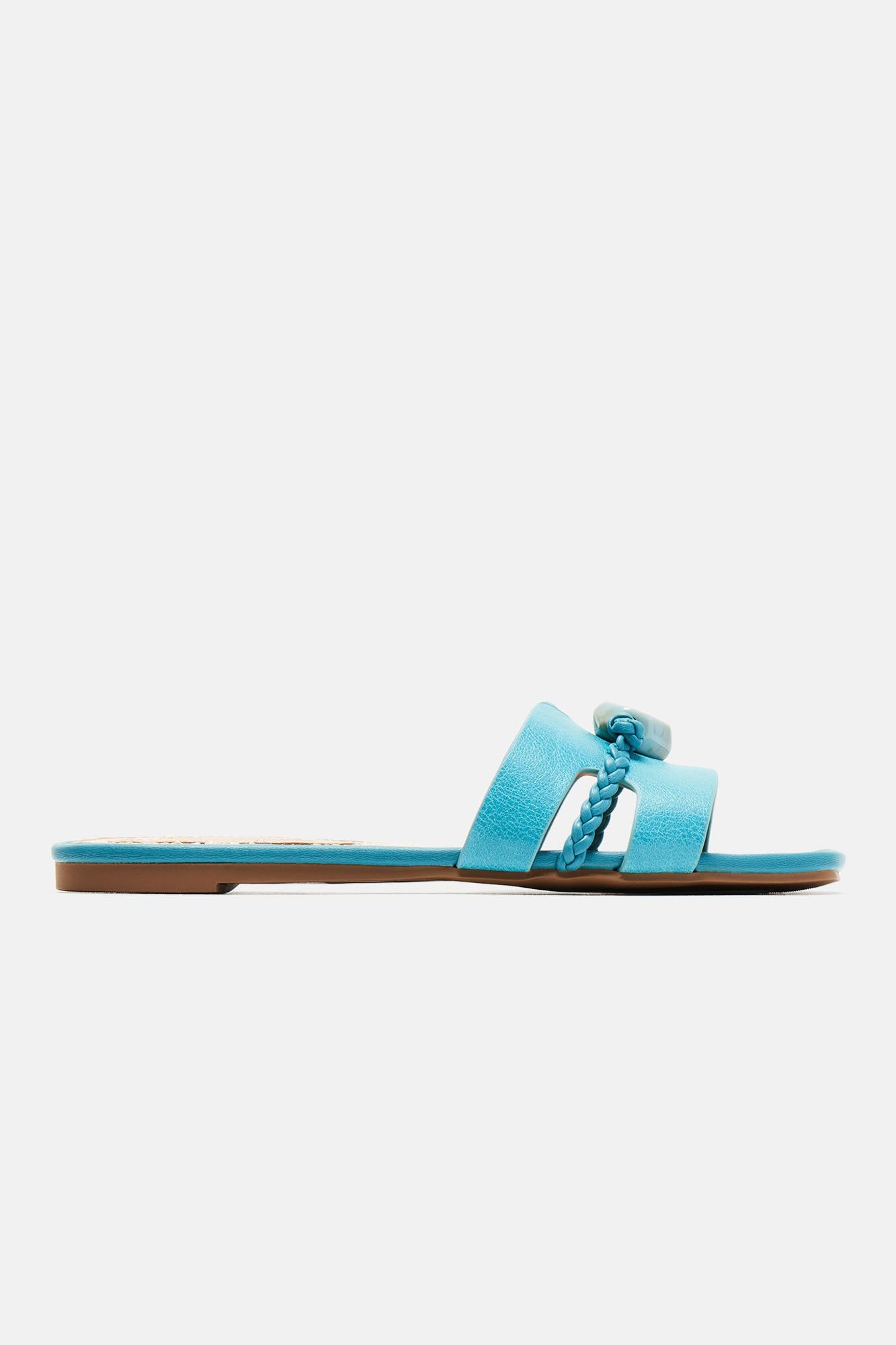 Kiera Braided Flat Sandals - Teal sold by Fashion Nova product image thumbnail 5
