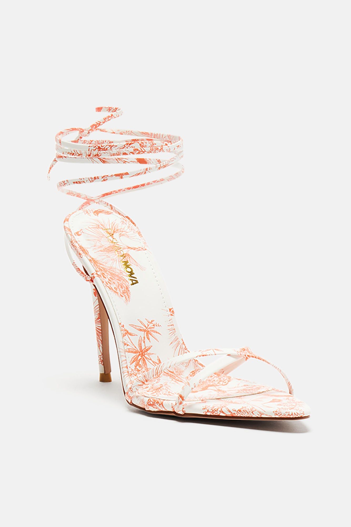 You're Limited Edition Wrap Up Heeled Sandals - Orange sold by Fashion Nova product image thumbnail 3